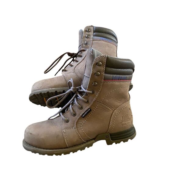 Caterpillar Women's Echo Resorption Waterproof Steel Toe Work Boots Size 9 Grey - Picture 1 of 5